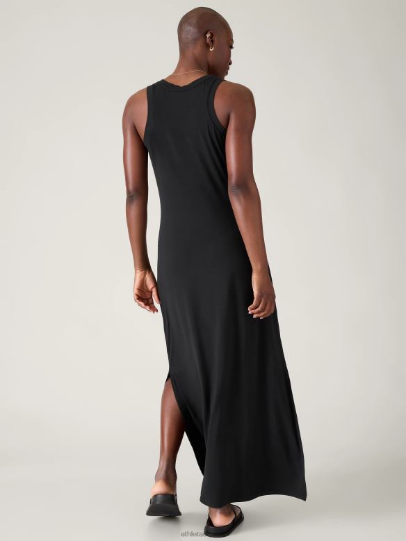 Athleta Santorini Maxi Dress Women Black Clothing VHFL2743