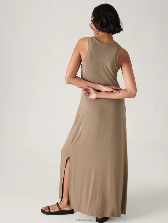 Athleta Santorini Maxi Dress Women Pyrite Clothing VHFL2766