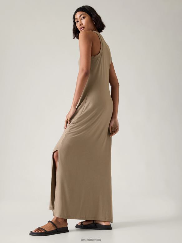 Athleta Santorini Maxi Dress Women Pyrite Clothing VHFL2766