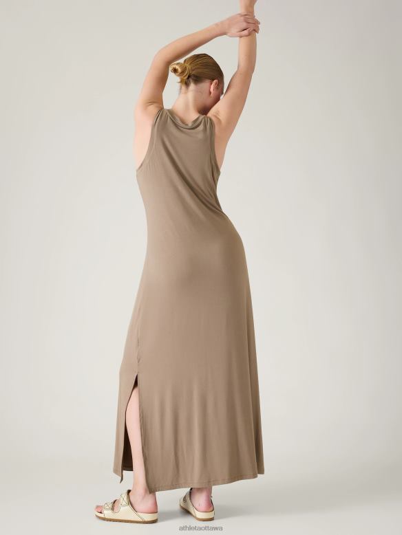 Athleta Santorini Maxi Dress Women Pyrite Clothing VHFL2766