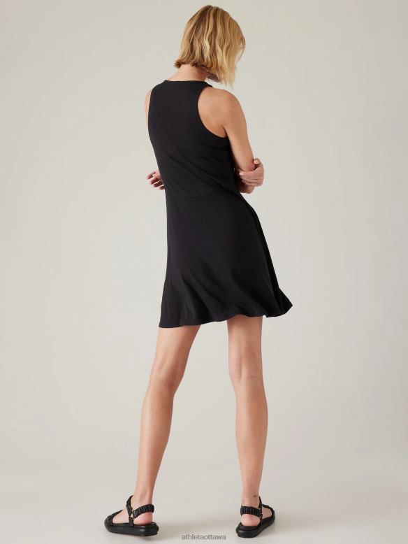 Athleta Santorini Thera Dress Women Black Clothing VHFL2751