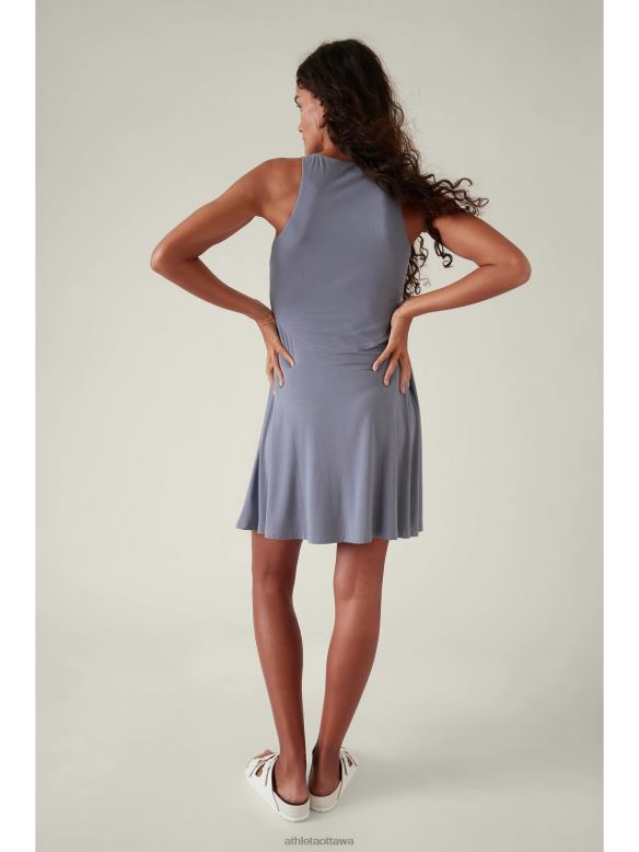 Athleta Santorini Thera Dress Women Coastline Blue Clothing VHFL2784