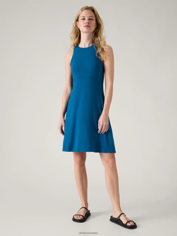 Athleta Santorini Thera Dress Women Dark Lapis Blue Clothing VHFL2740