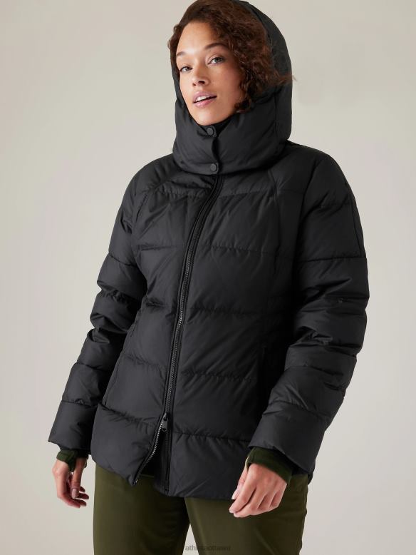 Athleta Downtown Puffer Jacket Women Black Clothing VHFL2559