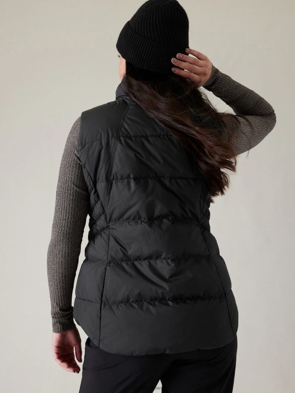 Athleta Downtown Puffer Vest Women Black Clothing VHFL2583