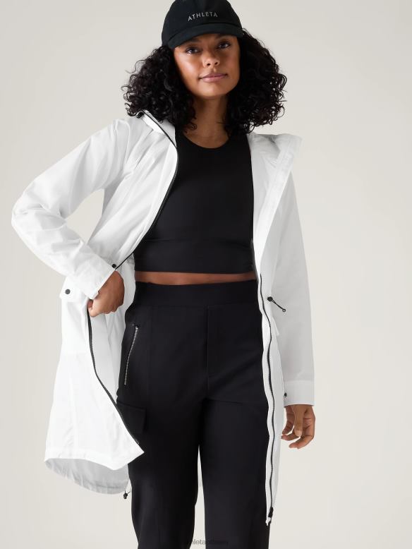 Athleta Everyday Anorak Women Bright White Clothing VHFL2578