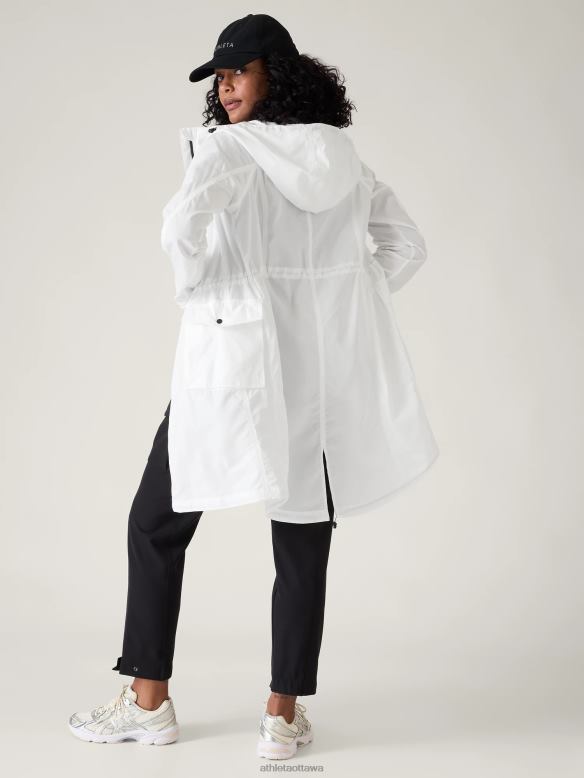 Athleta Everyday Anorak Women Bright White Clothing VHFL2578