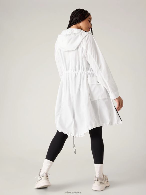 Athleta Everyday Anorak Women Bright White Clothing VHFL2578