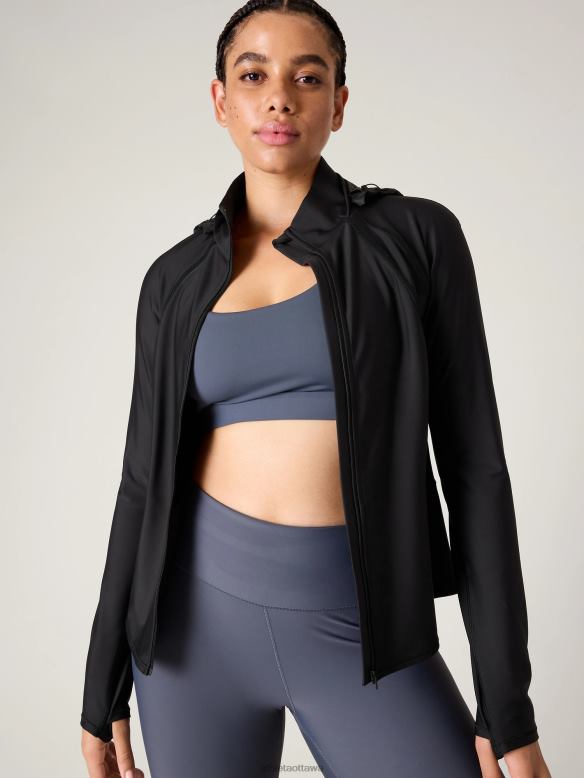 Athleta Interval Jacket Women Black Clothing VHFL2453