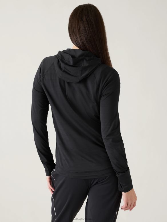 Athleta Pacifica Illume UPF Relaxed Jacket Women Black Clothing VHFL2551