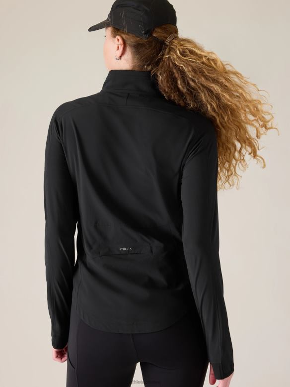 Athleta Run With It Jacket Women Black Clothing VHFL2560