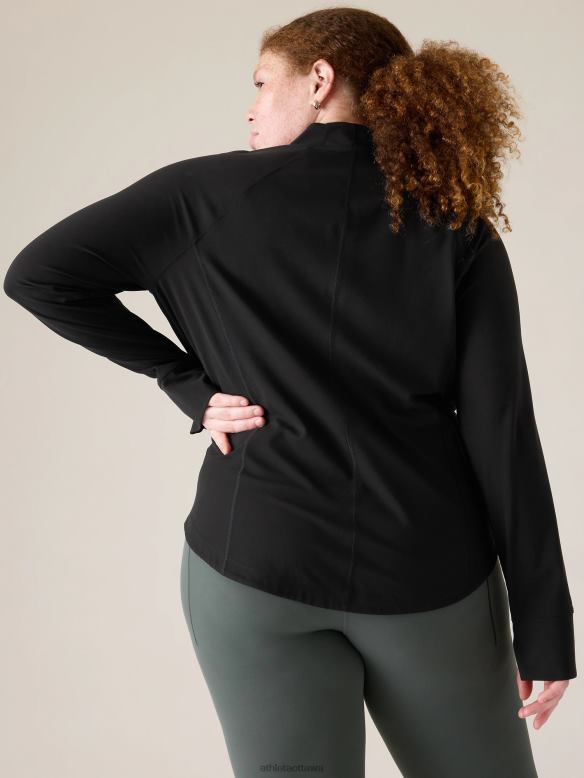 Athleta Salutation Jacket Women Black Clothing VHFL2553