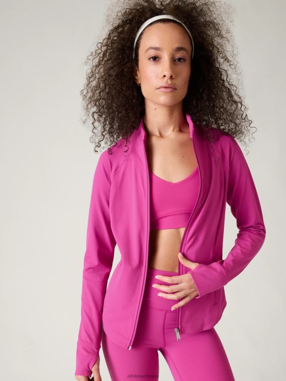 Athleta Salutation Jacket Women Iceplant Pink Clothing VHFL2569