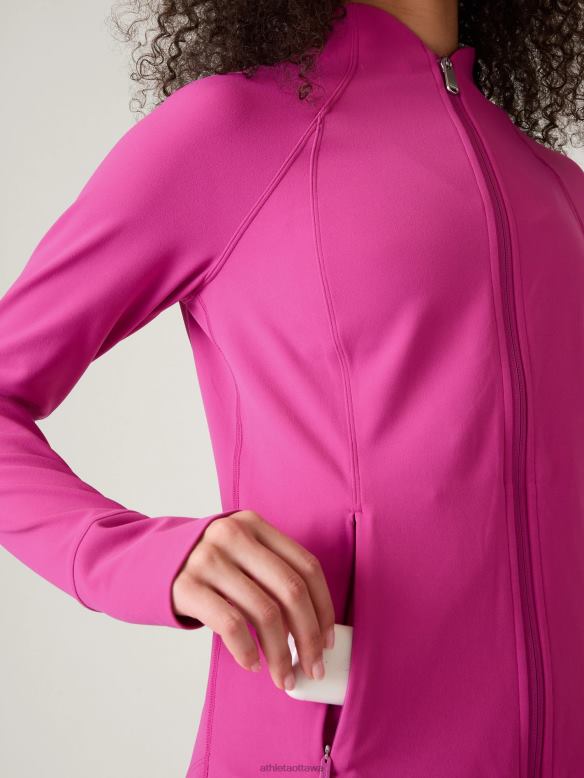 Athleta Salutation Jacket Women Iceplant Pink Clothing VHFL2569