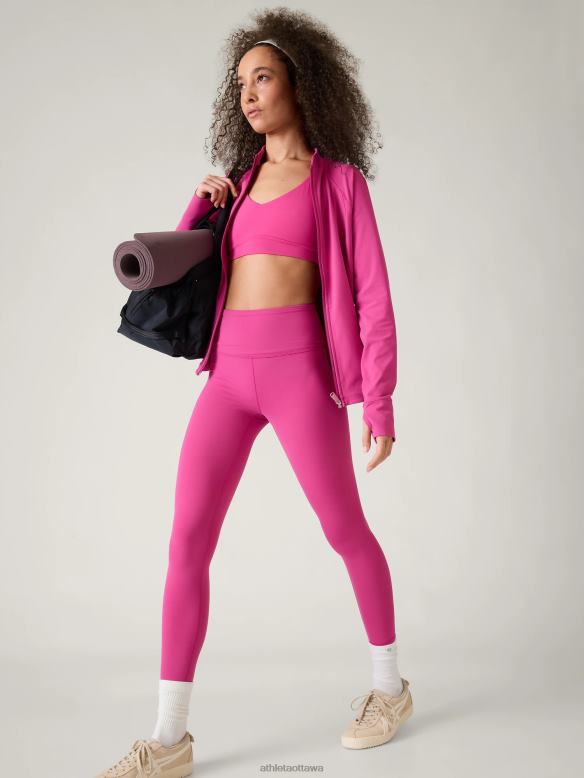 Athleta Salutation Jacket Women Iceplant Pink Clothing VHFL2569