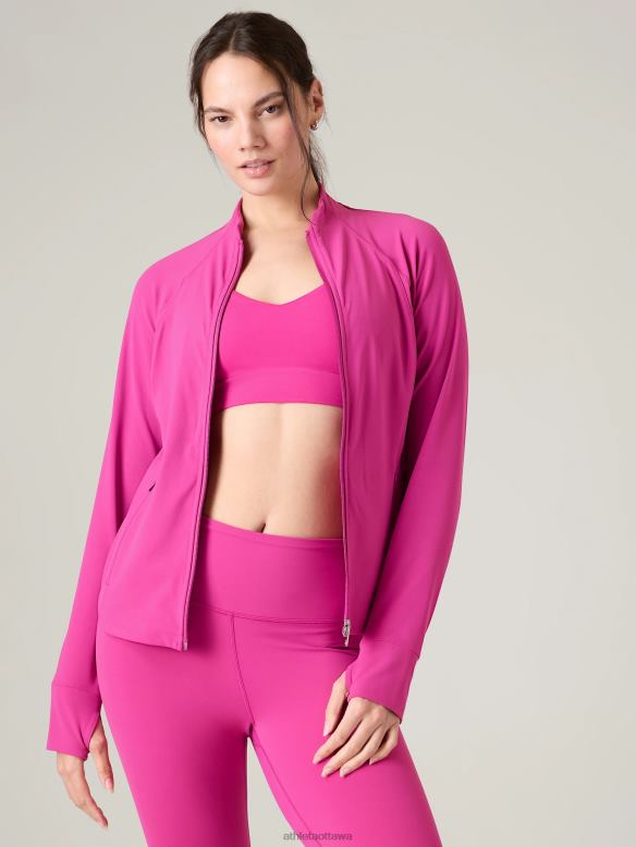 Athleta Salutation Jacket Women Iceplant Pink Clothing VHFL2569