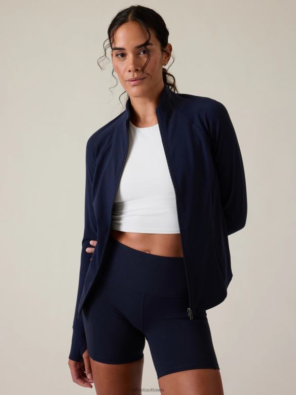 Athleta Salutation Jacket Women Navy Clothing VHFL2402