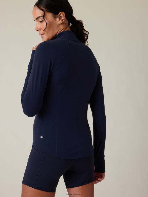 Athleta Salutation Jacket Women Navy Clothing VHFL2402