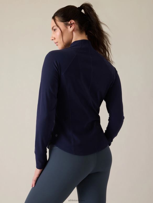 Athleta Salutation Jacket Women Navy Clothing VHFL2402