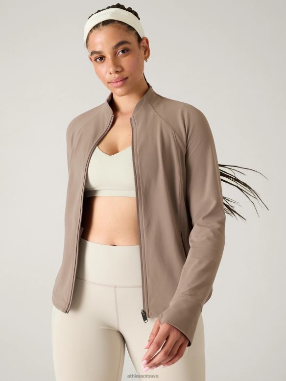 Athleta Salutation Jacket Women Pyrite Clothing VHFL2557