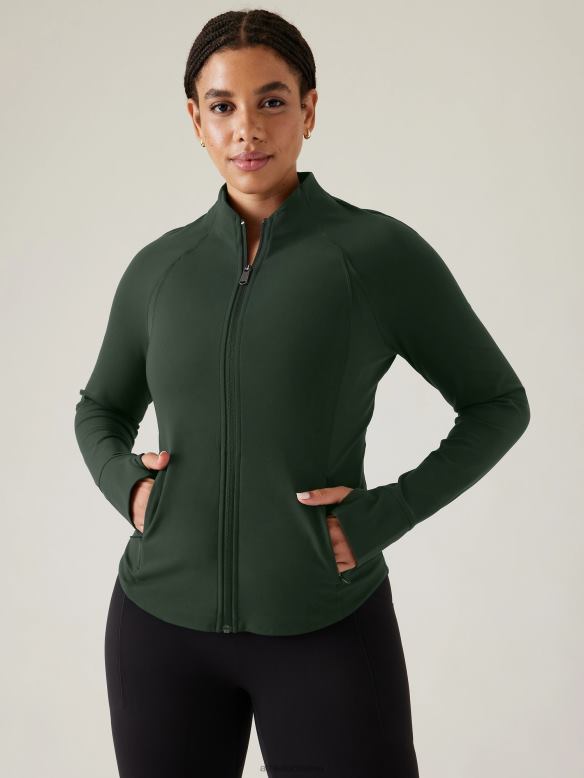 Athleta Salutation Jacket Women Seaweed Snack Clothing VHFL2331