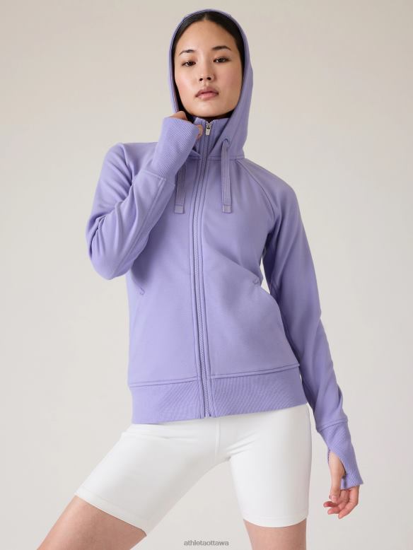 Athleta Triumph Hoodie Women Aurora Purple Clothing VHFL2495