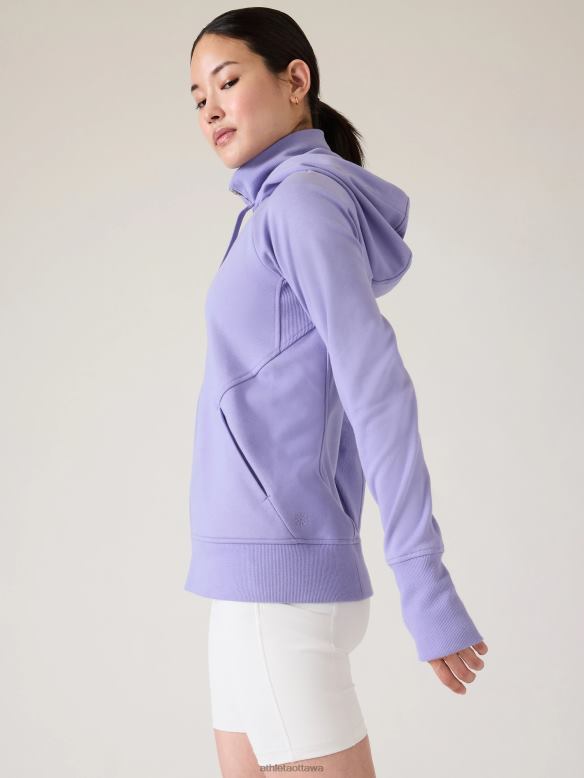 Athleta Triumph Hoodie Women Aurora Purple Clothing VHFL2495