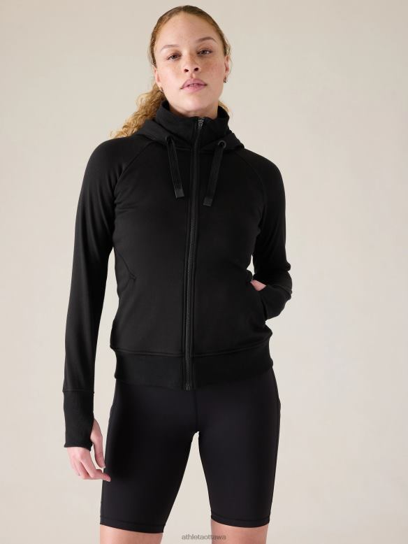 Athleta Triumph Hoodie Women Black Clothing VHFL2564