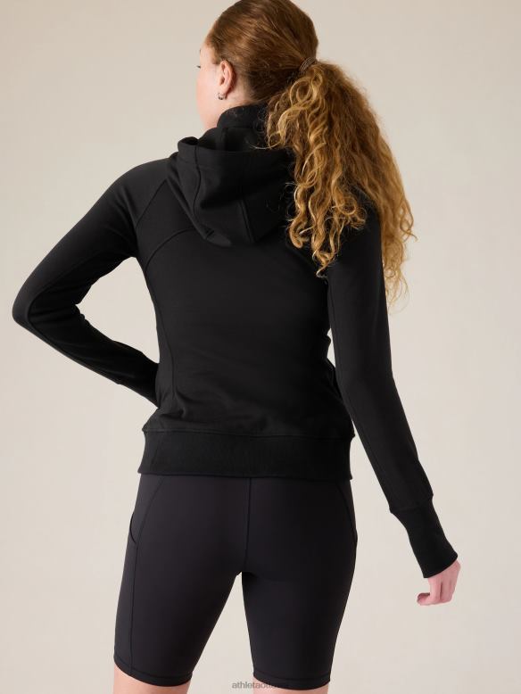 Athleta Triumph Hoodie Women Black Clothing VHFL2564