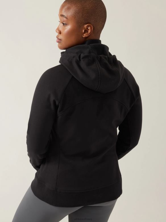 Athleta Triumph Hoodie Women Black Clothing VHFL2564