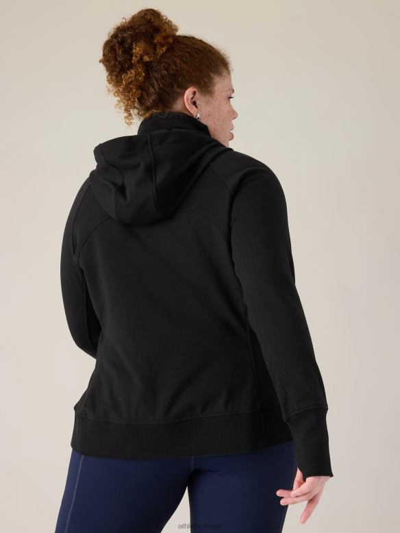 Athleta Triumph Hoodie Women Black Clothing VHFL2564