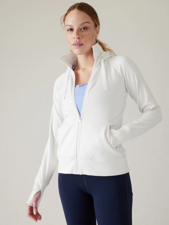 Athleta Triumph Hoodie Women White Clothing VHFL2438