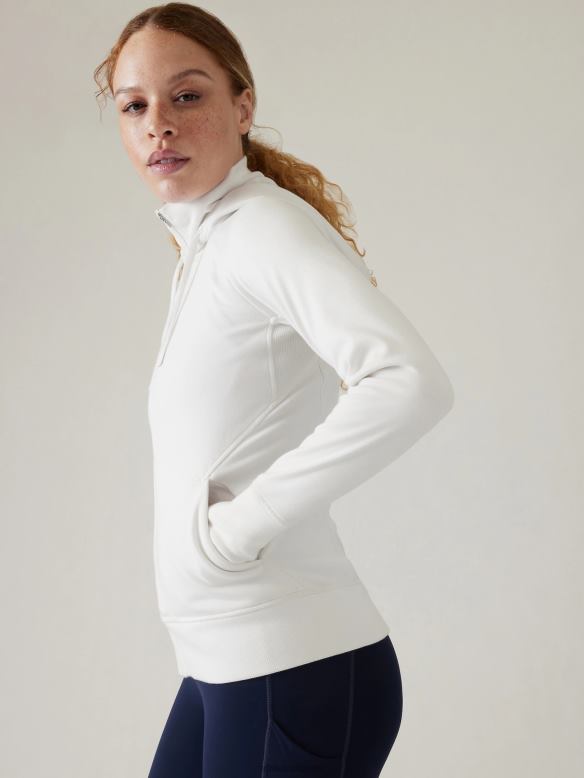 Athleta Triumph Hoodie Women White Clothing VHFL2438