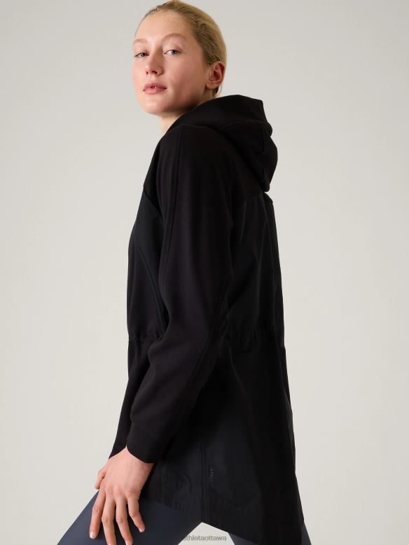 Athleta Triumph Hybrid Jacket Women Black Clothing VHFL2363