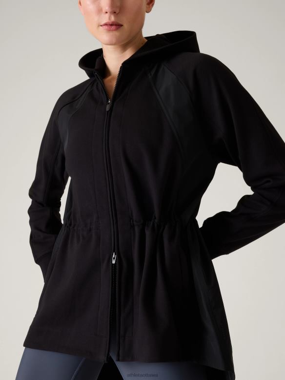 Athleta Triumph Hybrid Jacket Women Black Clothing VHFL2363