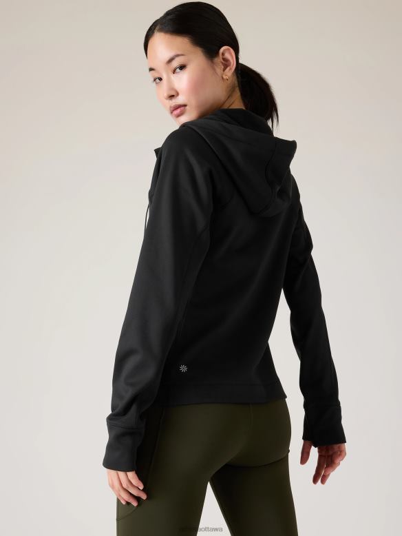 Athleta Unstoppable Full Zip Women Black Clothing VHFL2370