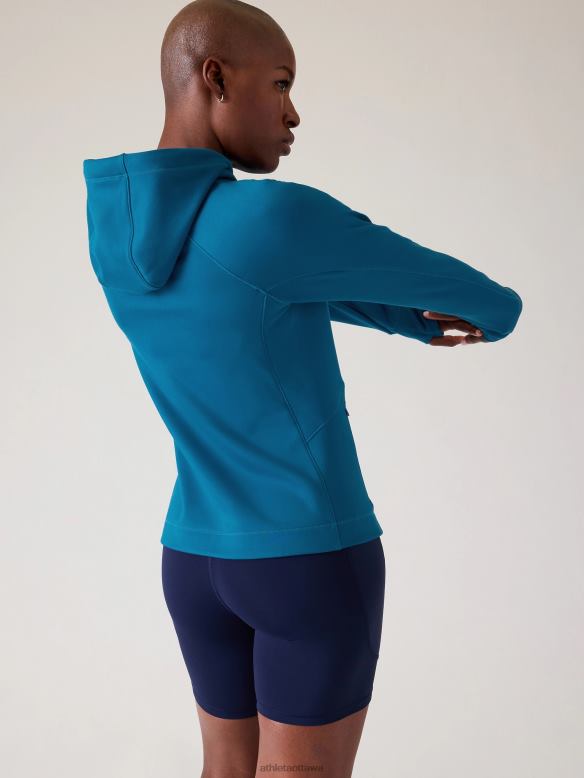 Athleta Unstoppable Full Zip Women Dark Lapis Blue Clothing VHFL2287