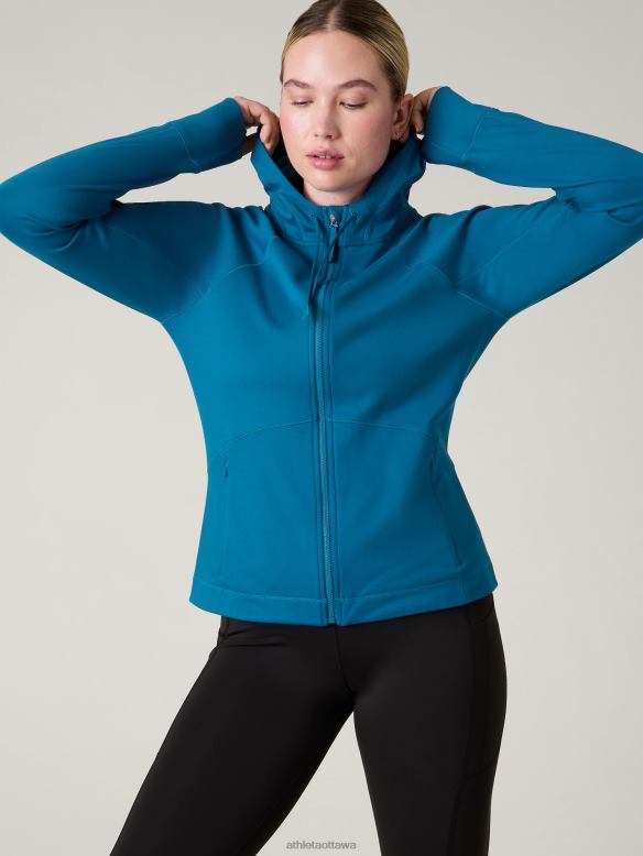 Athleta Unstoppable Full Zip Women Dark Lapis Blue Clothing VHFL2287