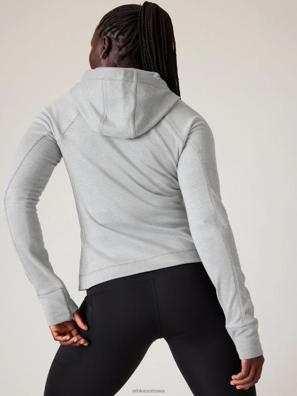 Athleta Unstoppable Full Zip Women Grey Heather Clothing VHFL2246