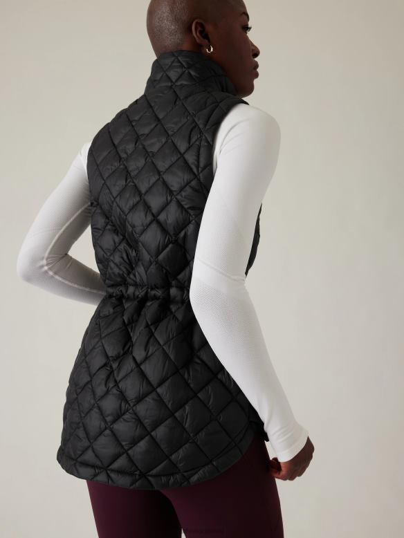 Athleta Whisper Featherless Puffer Vest Women Black Clothing VHFL2581