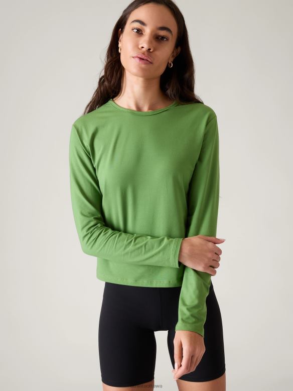 Athleta Essential Top Women Baja Green Clothing VHFL2285