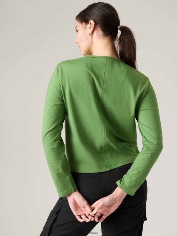 Athleta Essential Top Women Baja Green Clothing VHFL2285