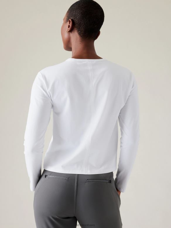 Athleta Essential Top Women Bright White Clothing VHFL2269