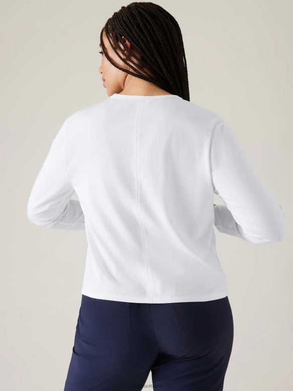 Athleta Essential Top Women Bright White Clothing VHFL2269