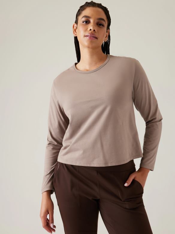 Athleta Essential Top Women Pyrite Clothing VHFL2309