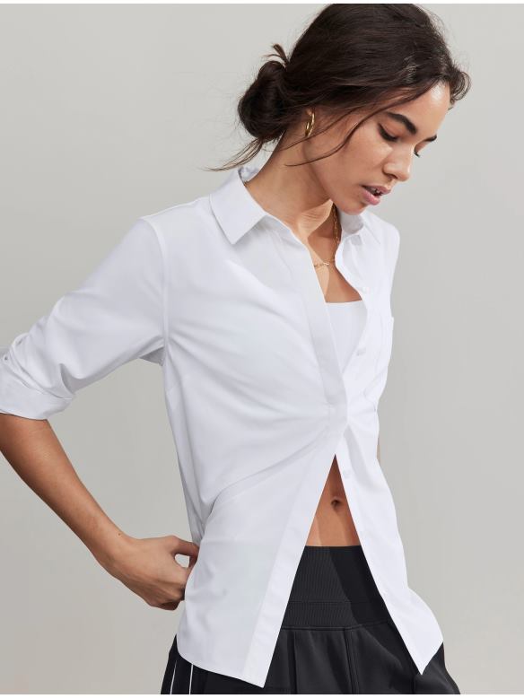 Athleta Everlasting Top Women Bright White Clothing VHFL2290