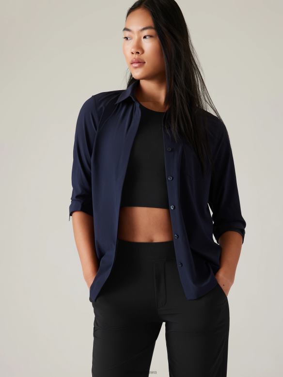 Athleta Everlasting Top Women Navy Clothing VHFL2448