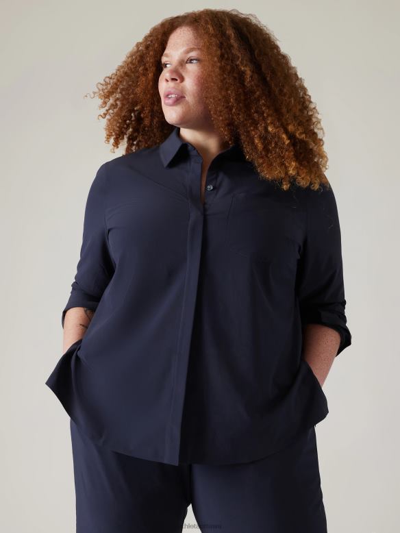 Athleta Everlasting Top Women Navy Clothing VHFL2448