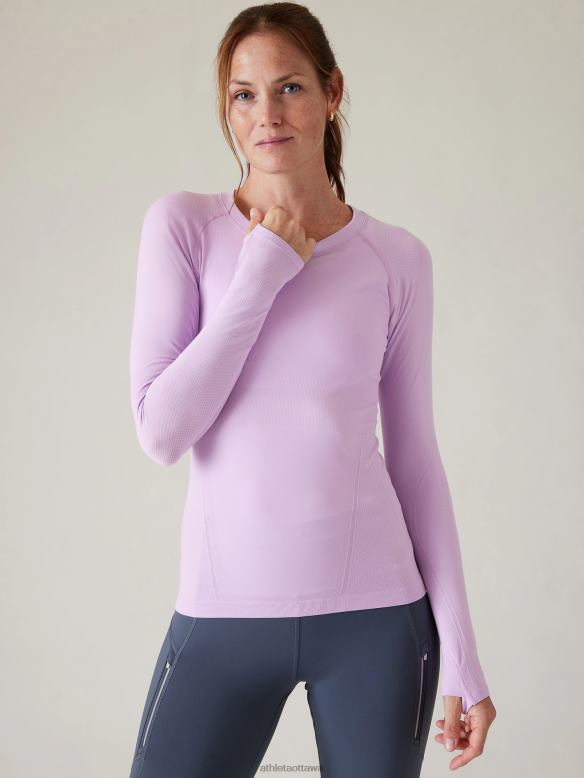 Athleta Momentum Seamless Top Women Begonia Clothing VHFL2278