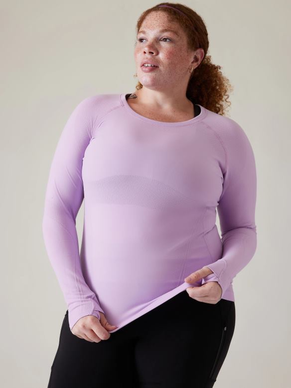 Athleta Momentum Seamless Top Women Begonia Clothing VHFL2278